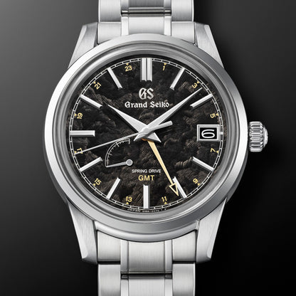 Grand Seiko Elegance 40mm Black Dial Stainless Steel GMT Power Reserve Automatic Watch SBGE271G