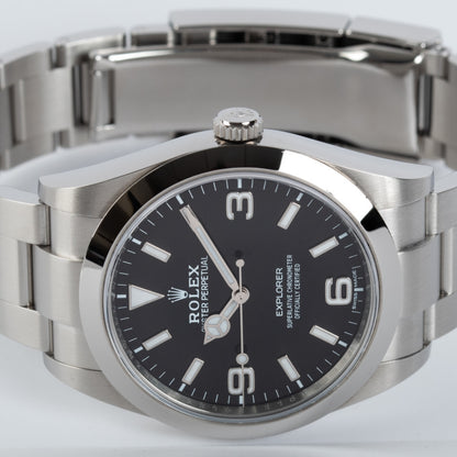 Rolex Explorer 214270 39mm Men’s Automatic Watch – Black Dial, Oystersteel Case, Calibre 3132 Movement
