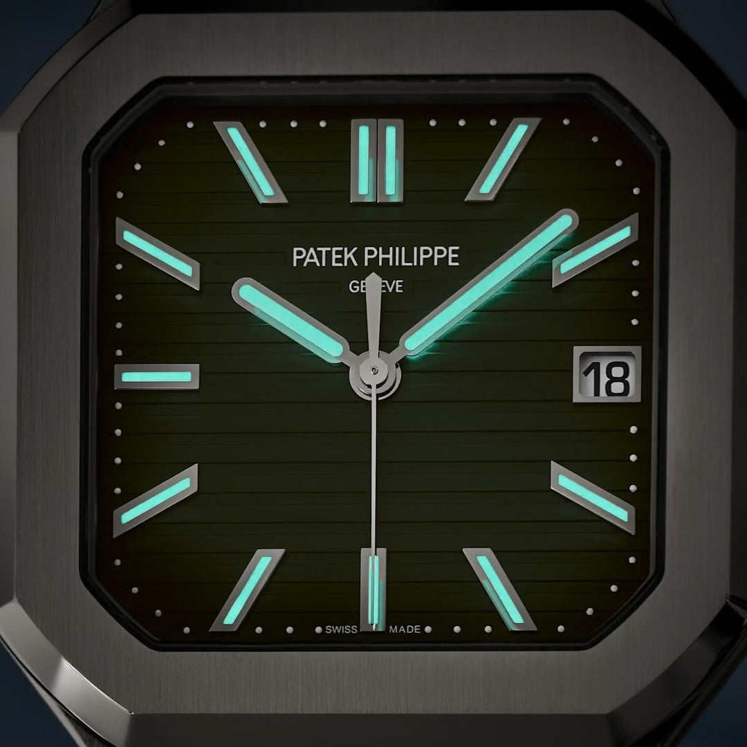Patek Philippe Cubitus 45mm Olive Green Dial Stainless Steel Square Automatic Watch 5821-1A-001