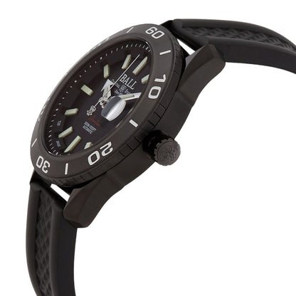 Ball Fireman DM3090A-P10J-BK – Men's 40mm Swiss Automatic Dive Watch with Black Dial, Rubber Strap & 300M Water Resistance