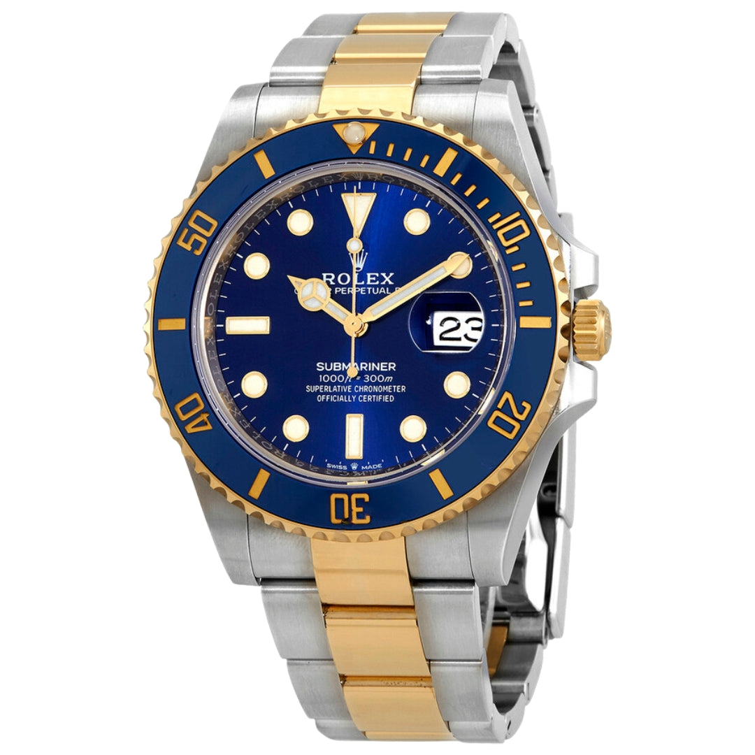 Rolex Submariner M126613LB-0002 – Men's 41mm Stainless Steel & 18kt Yellow Gold Watch with Blue Dial, Cerachrom Bezel & 300M Water Resistance