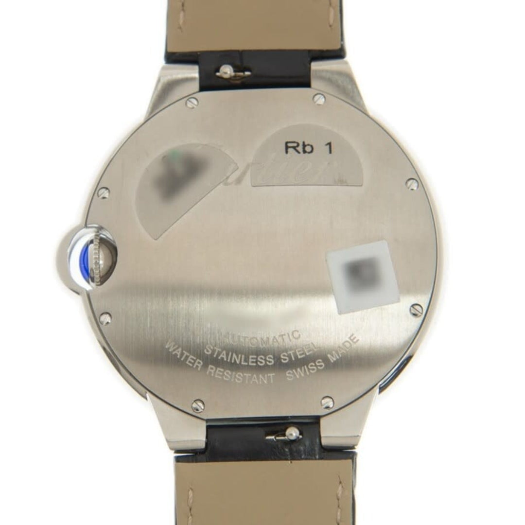 Cartier Ballon Bleu de Cartier WSBB0026 – 42mm Men’s Automatic Watch, Silver Dial, Black Leather Strap, Stainless Steel Case