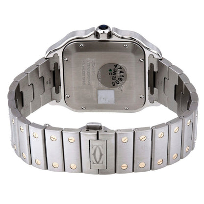 Cartier Santos W2SA0009 – 47mm Men’s Automatic Watch, Two-Tone Steel & 18kt Yellow Gold, Silver Dial