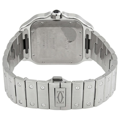 Cartier Santos WSSA0037 – 39mm Men’s Automatic Watch, Grey Dial, Black ADLC Bezel, Stainless Steel Bracelet