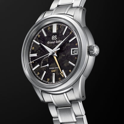 Grand Seiko Elegance 40mm Black Dial Stainless Steel GMT Power Reserve Automatic Watch SBGE271G