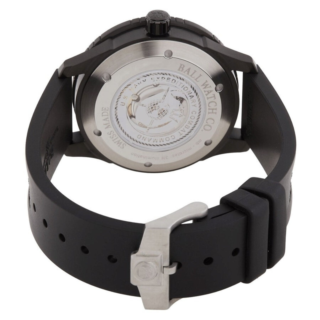 Ball Fireman DM3090A-P10J-BK – Men's 40mm Swiss Automatic Dive Watch with Black Dial, Rubber Strap & 300M Water Resistance