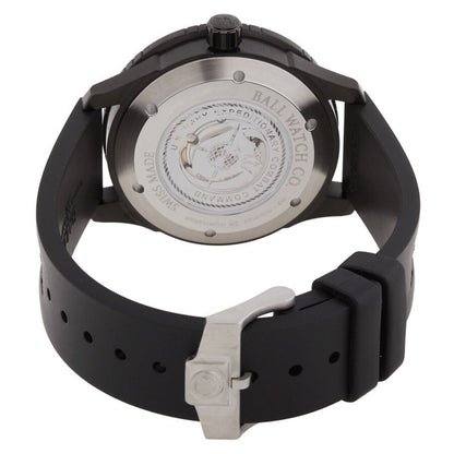 Ball Fireman DM3090A-P10J-BK – Men's 40mm Swiss Automatic Dive Watch with Black Dial, Rubber Strap & 300M Water Resistance