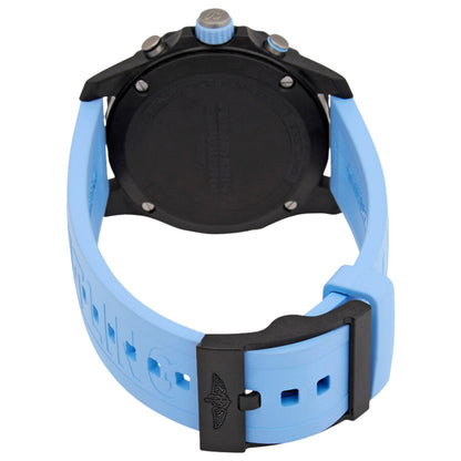 Breitling Professional X82310281B1S1 – 44mm Men's Swiss Quartz Chronograph Watch with Black Dial, Light Blue Rubber Strap & Ultralight Breitlight Case