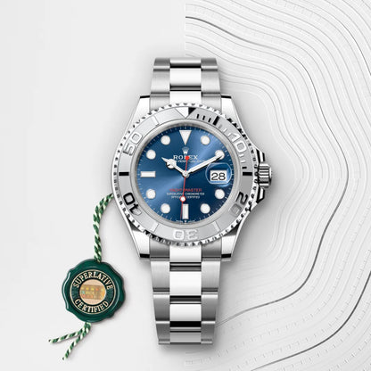 Rolex Yacht-Master 40 Blue Dial Platinum Bezel Oystersteel Men's Watch M126622-0002