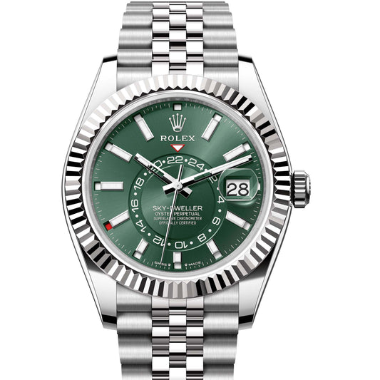 Rolex Sky-Dweller 42mm Green Dial Stainless Steel & 18kt White Gold Men's Watch M336934-0002