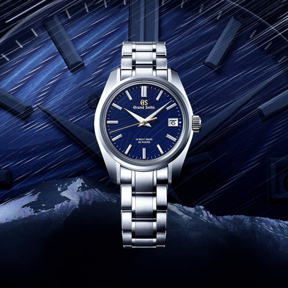 Grand Seiko Heritage 40mm Blue Dial Stainless Steel Automatic Watch with Silver Bracelet SLGH009