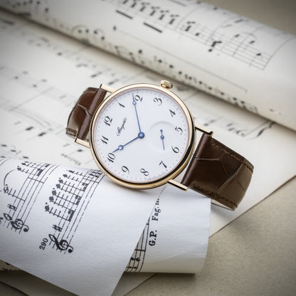 Breguet Classique 7147BR/29/9WU Men’s 40mm Automatic Watch – 18kt Rose Gold, White Dial, Brown Leather Strap, Calibre 502.3 SD