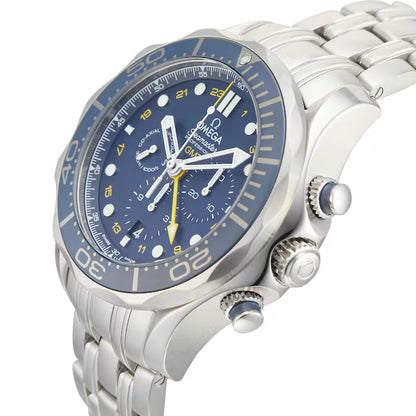 Omega Seamaster Diver Chronograph GMT 44mm Blue Dial Automatic Men's Watch – 212.30.44.52.03.001