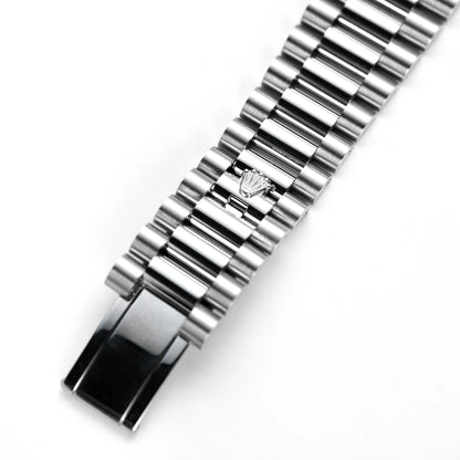 Rolex Day-Date 40 Ice Blue Dial Diamond Bezel Platinum President Watch 228396TBR