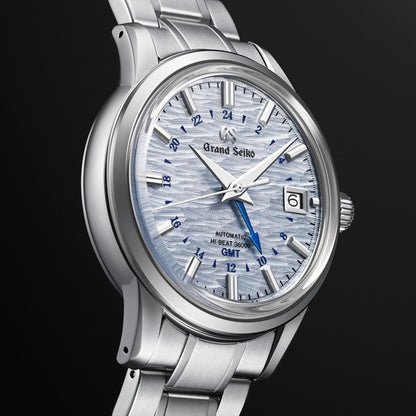 Grand Seiko Elegance 39mm Blue Dial Stainless Steel GMT Automatic Watch SBGJ249G