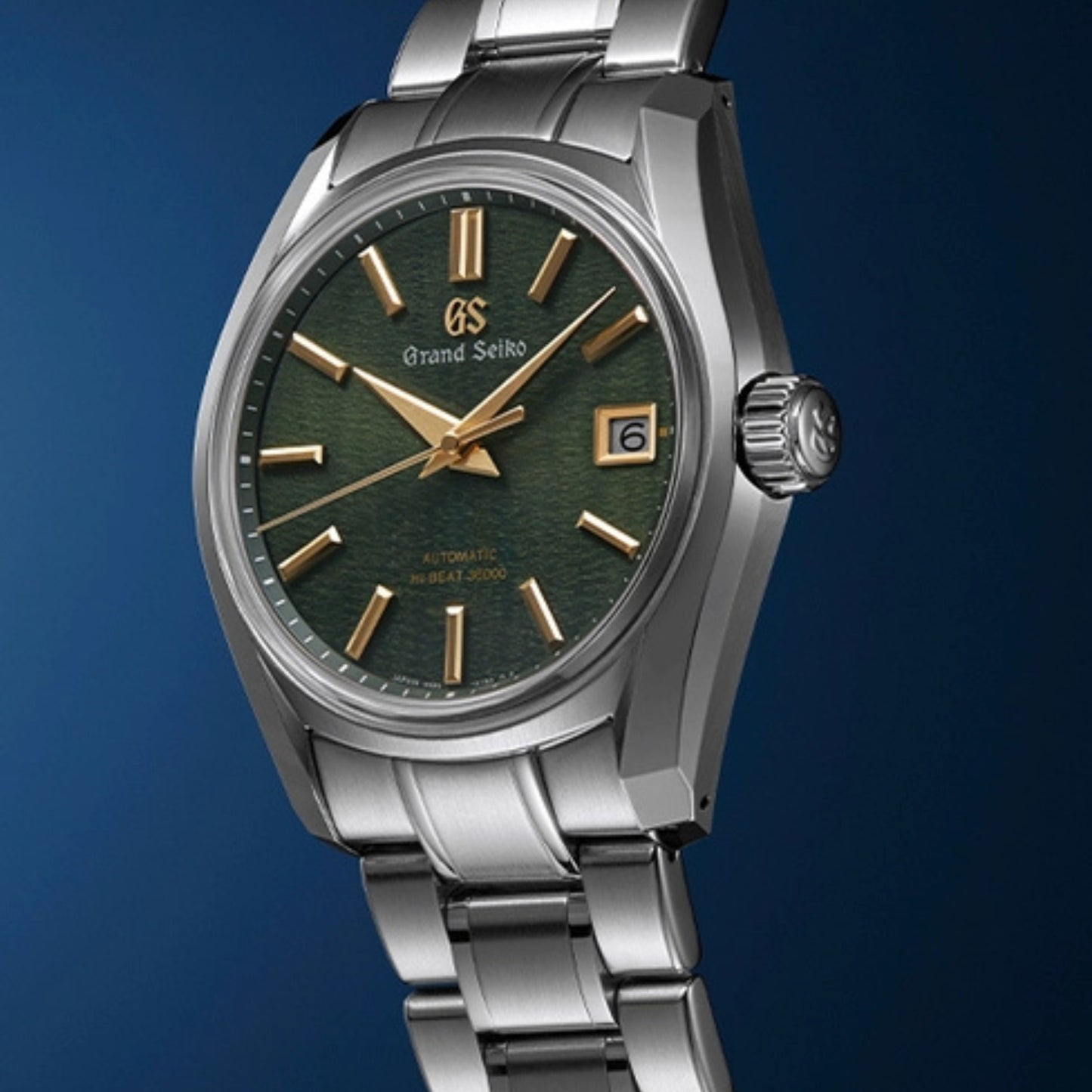 Grand Seiko Heritage 40mm Green Dial Stainless Steel Automatic Watch with Gold Hands SBGH271G