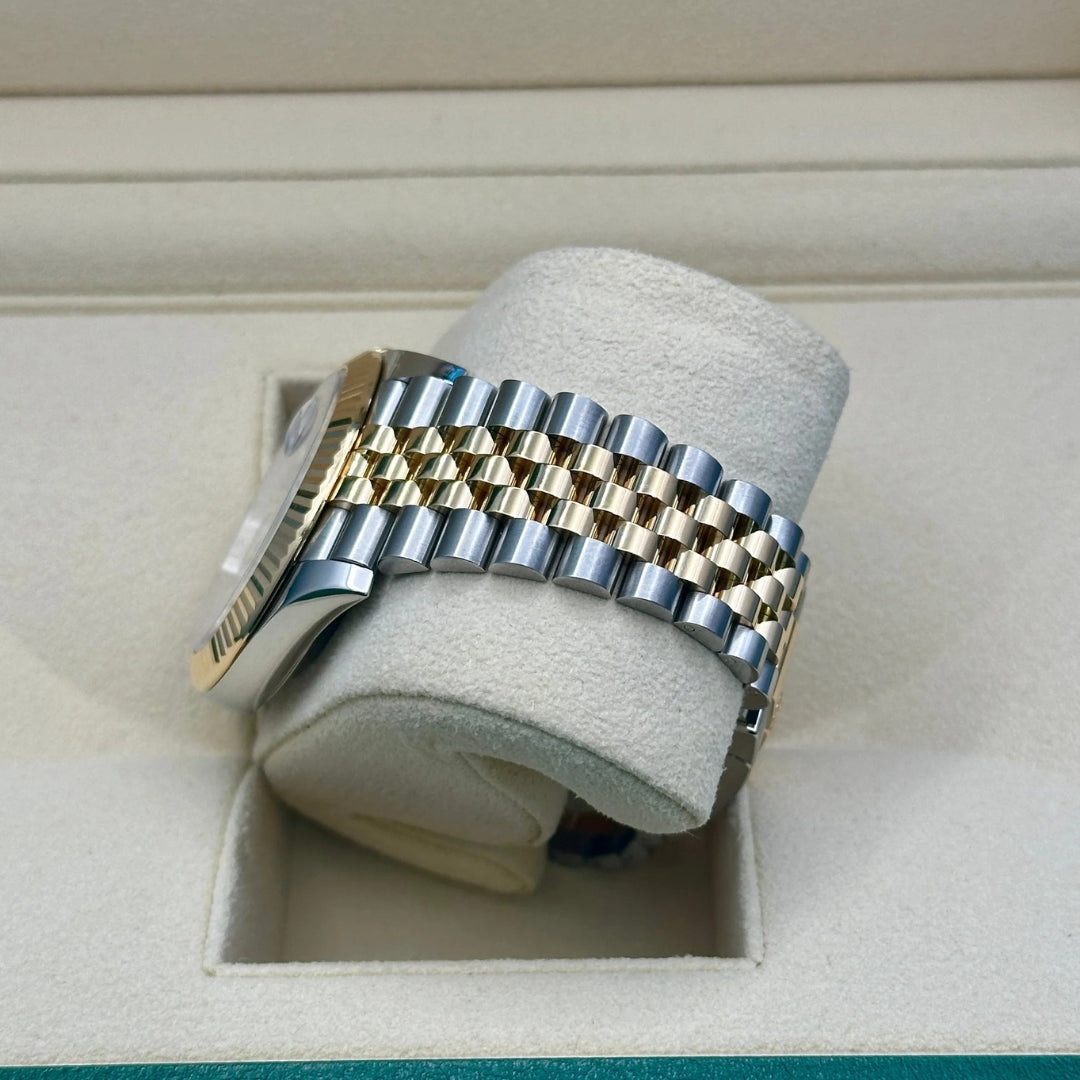 Rolex Datejust 41 Black Diamond Dial Two-Tone Gold & Steel Watch 126303BKDO