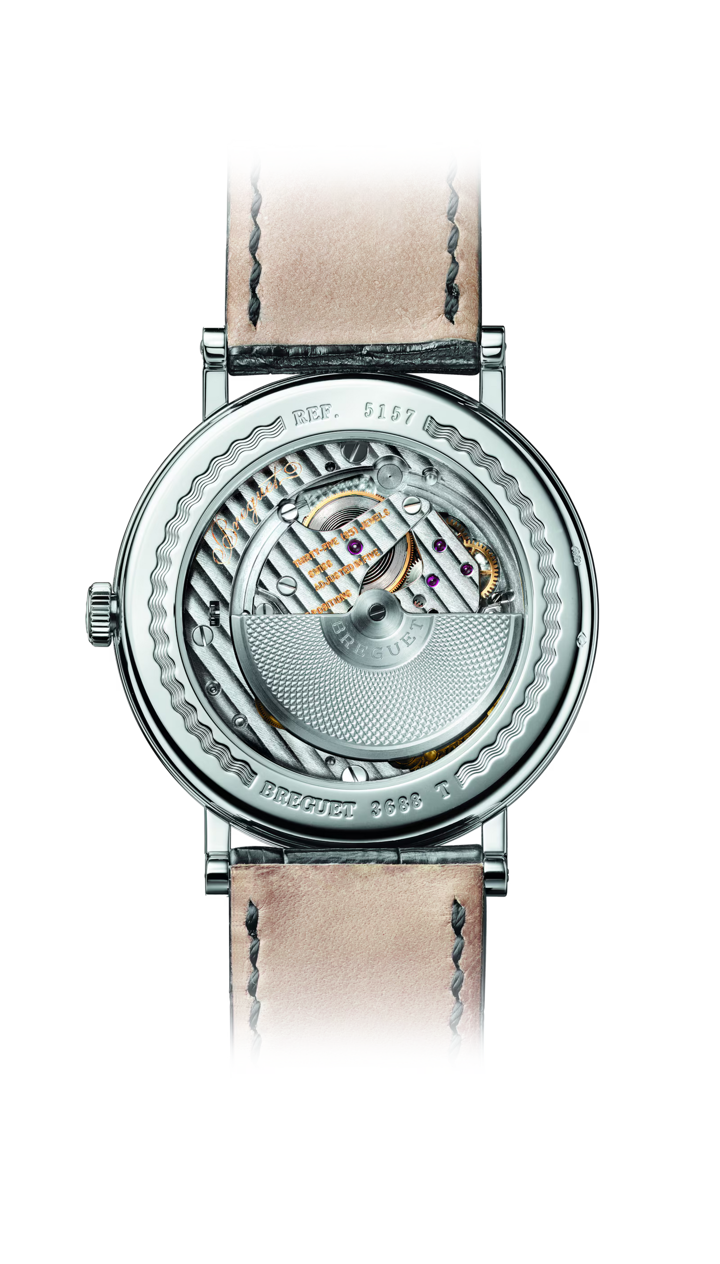 Breguet Classique 5157BB/11/9V6 Men’s 38mm Ultra-Thin White Gold Automatic Watch – Silver Dial, Black Leather Strap