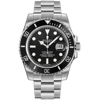 Rolex Submariner Black Dial Black Cerachrom Bezel Stainless Steel Dive Watch 116610LN