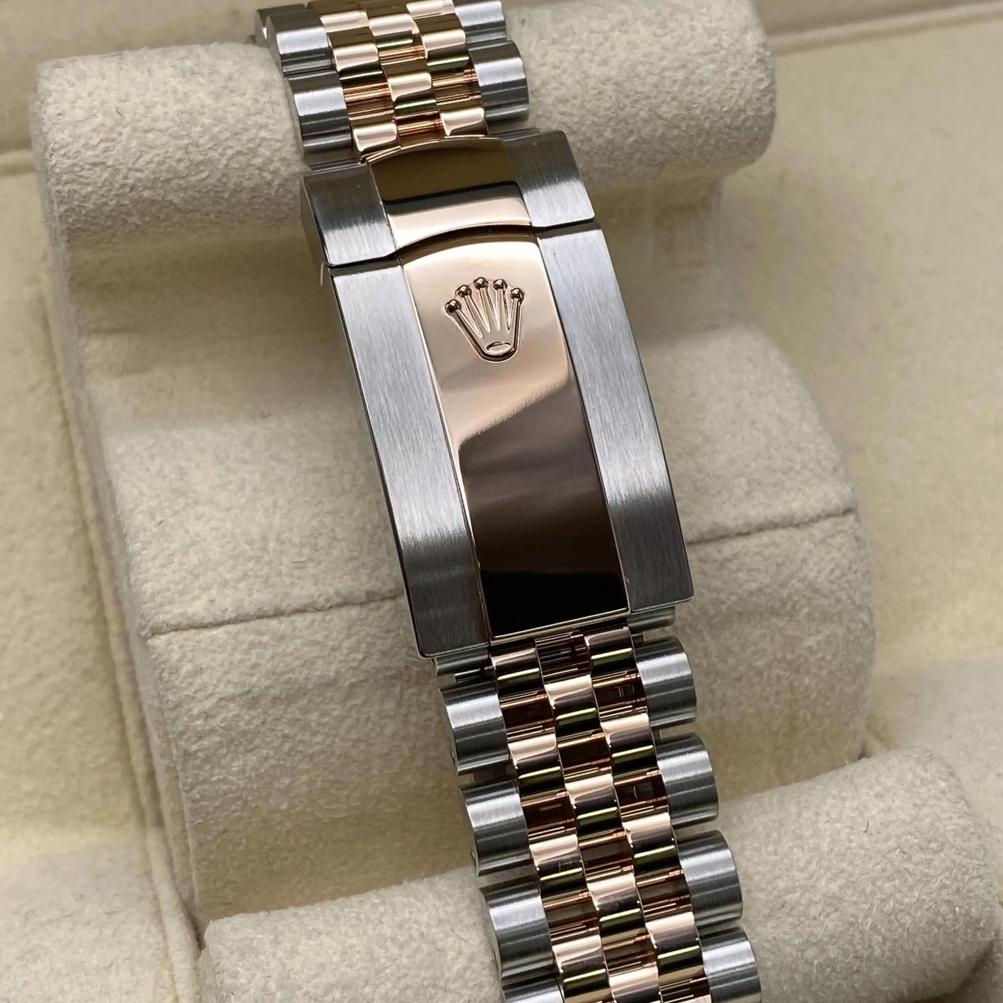 Rolex Datejust 41 Chocolate Dial Fluted Bezel Two-Tone Everose Gold Watch 126331