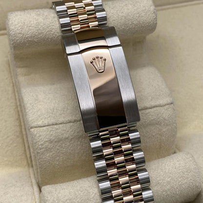 Rolex Datejust 41 Chocolate Dial Fluted Bezel Two-Tone Everose Gold Watch 126331