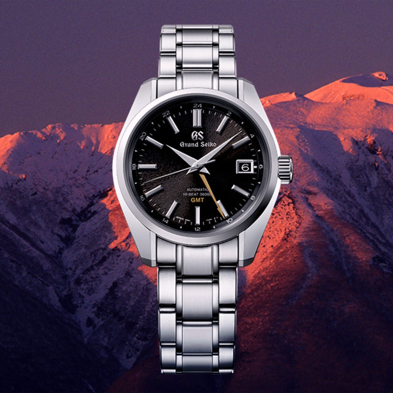 Grand Seiko Heritage SBGJ265G Hi-Beat GMT Black Dial Stainless Steel Men’s Watch