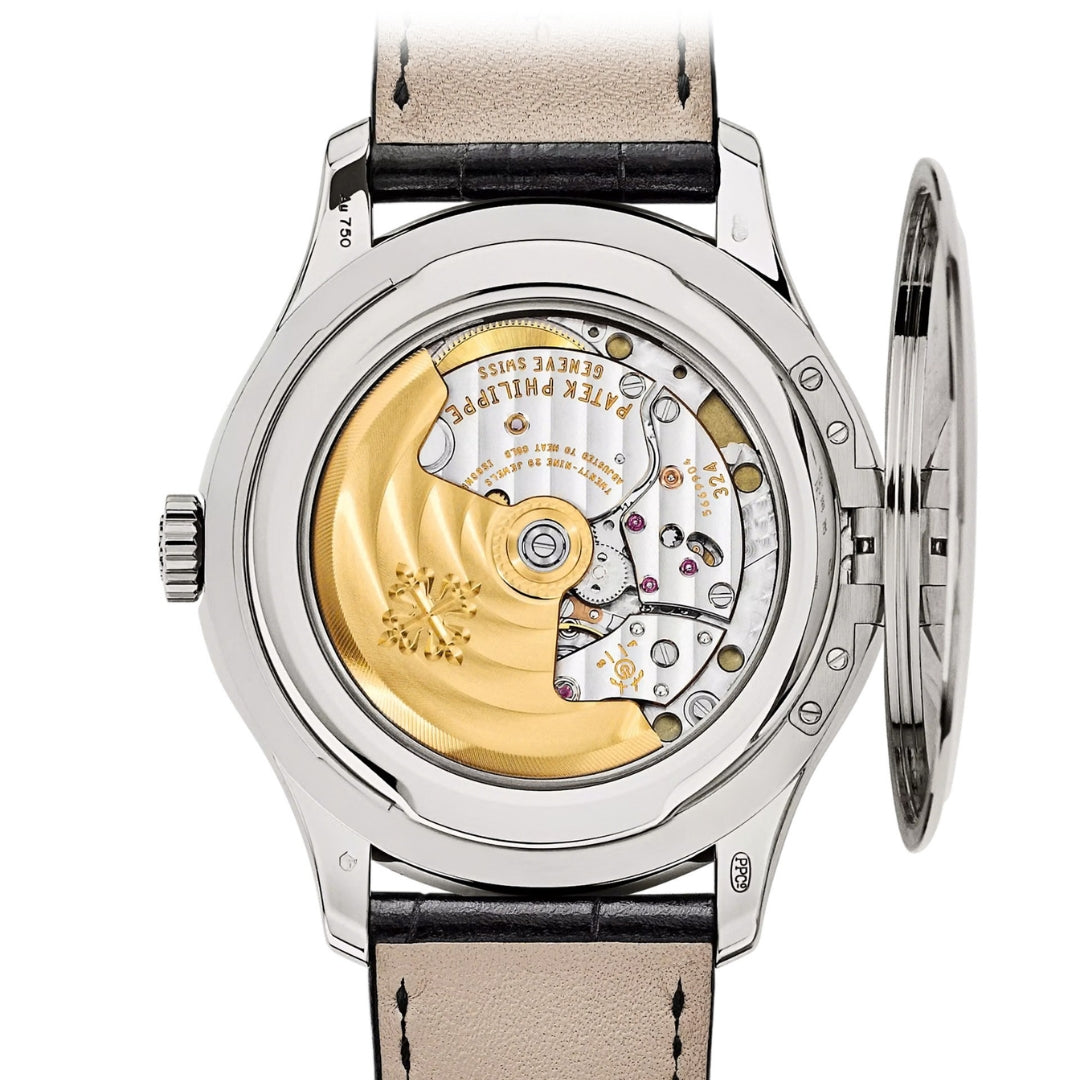 Patek Philippe Calatrava 39mm Black Lacquer Dial White Gold Watch 5227G-010