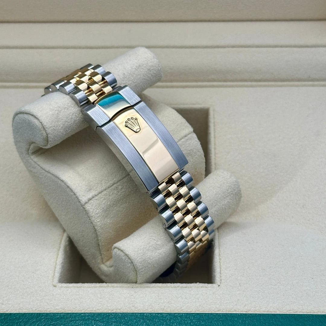 Rolex Datejust 41 Black Diamond Dial Two-Tone Gold & Steel Watch 126303BKDO