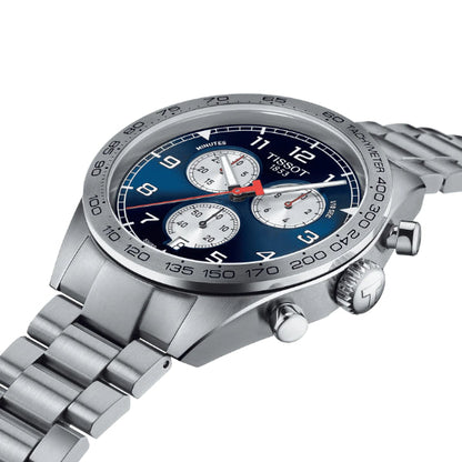 Tissot T-Sport Chronograph Quartz Blue Dial 45mm 316L Stainless Steel Tachymeter Bezel Men's Watch T131.617.11.042.00
