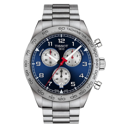 Tissot T-Sport Chronograph Quartz Blue Dial 45mm 316L Stainless Steel Tachymeter Bezel Men's Watch T131.617.11.042.00
