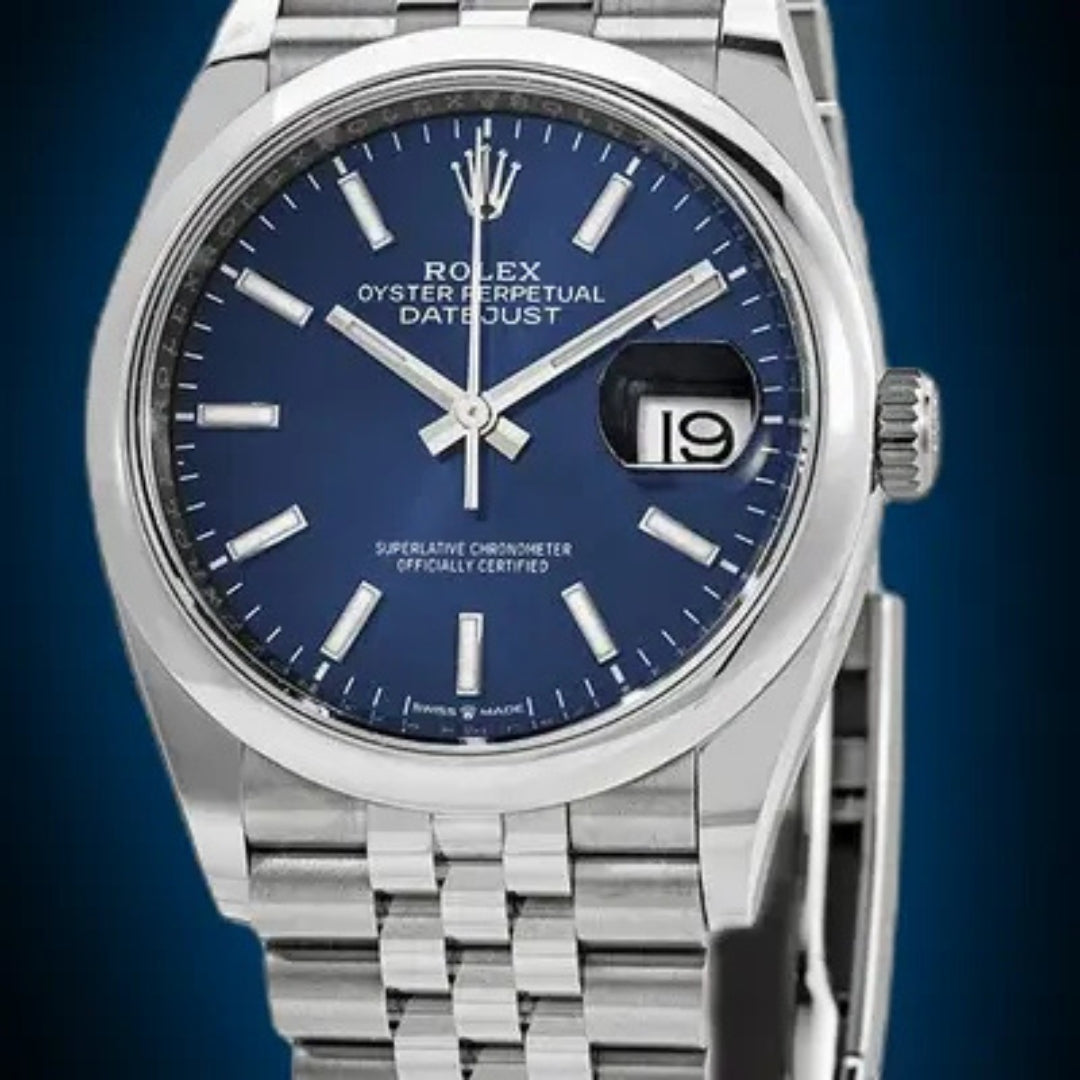 Rolex Datejust 36mm Blue Dial Jubilee Bracelet Stainless Steel Men's Watch 126200BLSJ