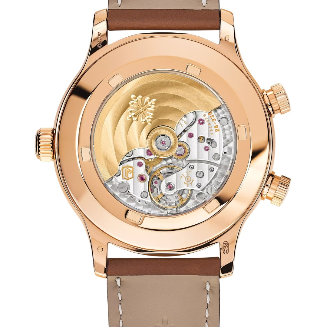 Patek Philippe Calatrava Pilot Travel Time 42mm Rose Gold Brown Dial Watch 5524R-001