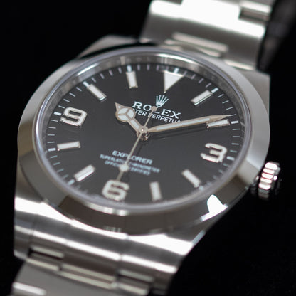 Rolex Explorer 214270 39mm Men’s Automatic Watch – Black Dial, Oystersteel Case, Calibre 3132 Movement