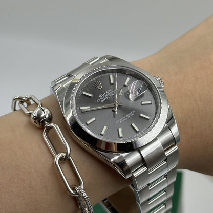 Rolex Datejust 41mm M126300 Men’s Watch – Rhodium Dial, Stainless Steel Oyster Bracelet, Calibre 3235 Automatic