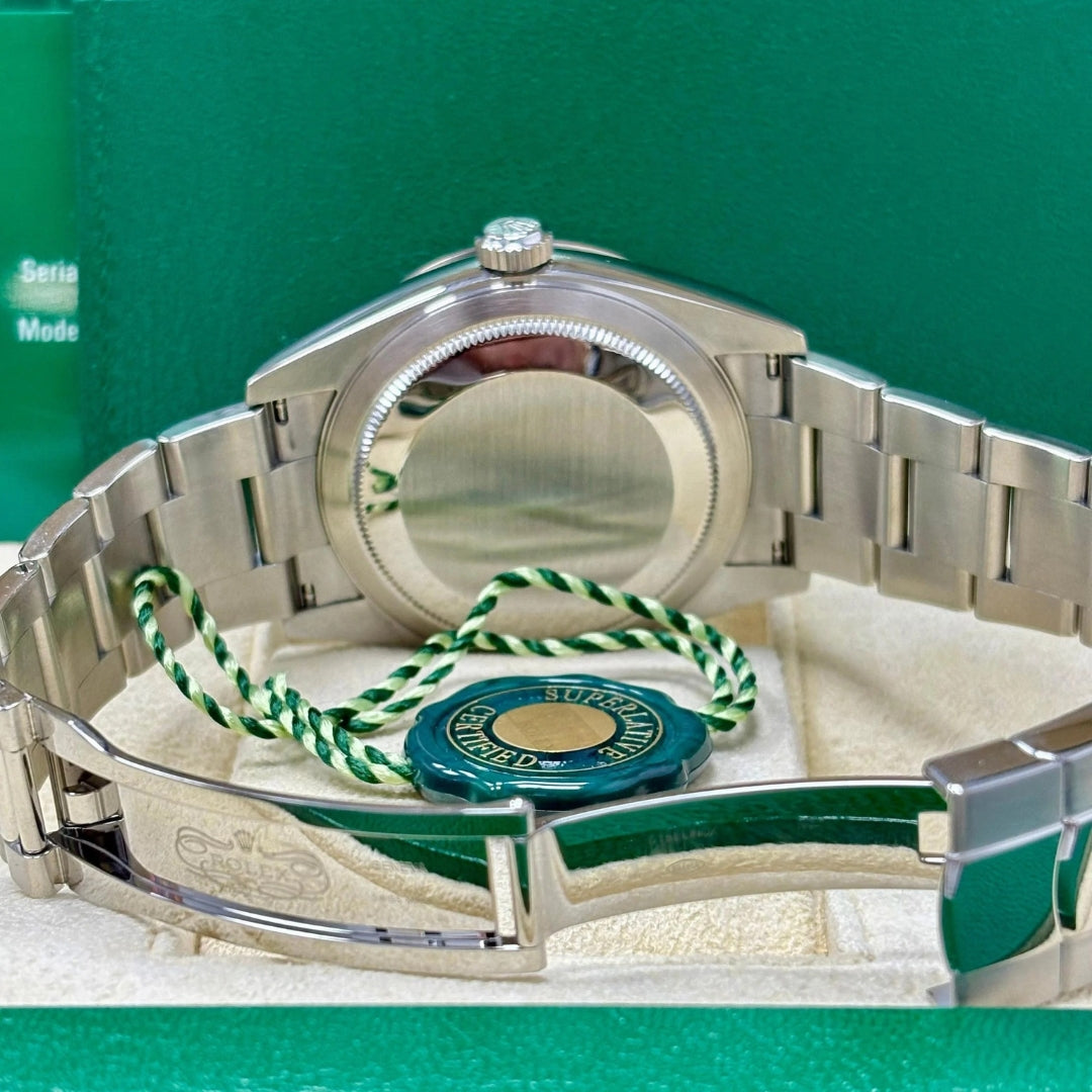 Rolex Sky-Dweller 42mm Black Dial White Gold Fluted Bezel Watch 326934BKSO