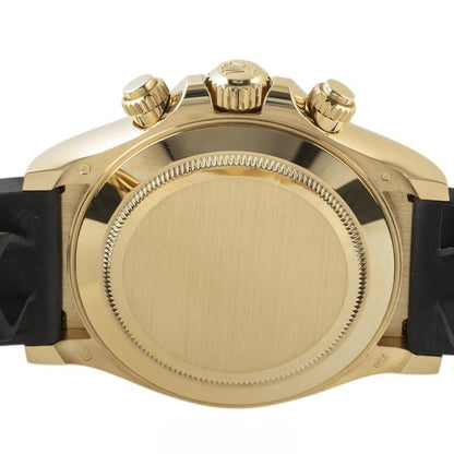 Rolex Cosmograph Daytona 40mm Champagne Dial 18kt Yellow Gold & Black Rubber Watch 116518LN