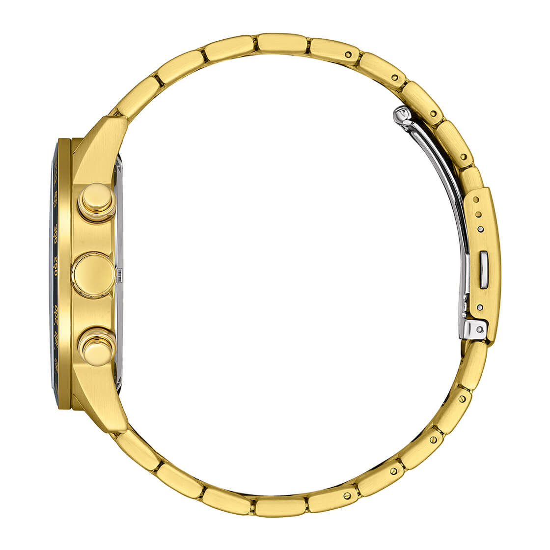 Citizen Quartz AN3682-54E Chronograph Men’s Watch – 44mm Black Dial, Gold-Tone Bracelet, 100M Water Resistant