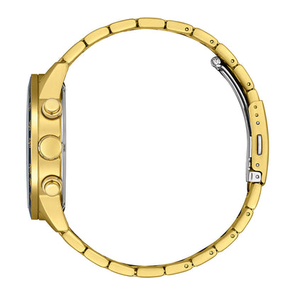 Citizen Quartz AN3682-54E Chronograph Men’s Watch – 44mm Black Dial, Gold-Tone Bracelet, 100M Water Resistant