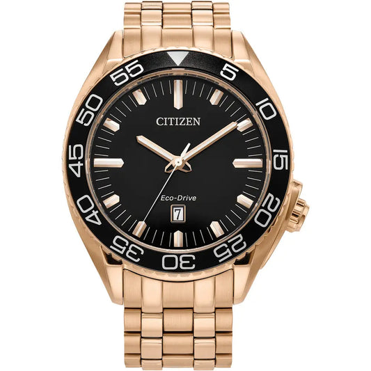 Citizen Carson AW1773-55E Men's Eco-Drive Watch – Sporty & Elegant Rose Gold-Tone Design