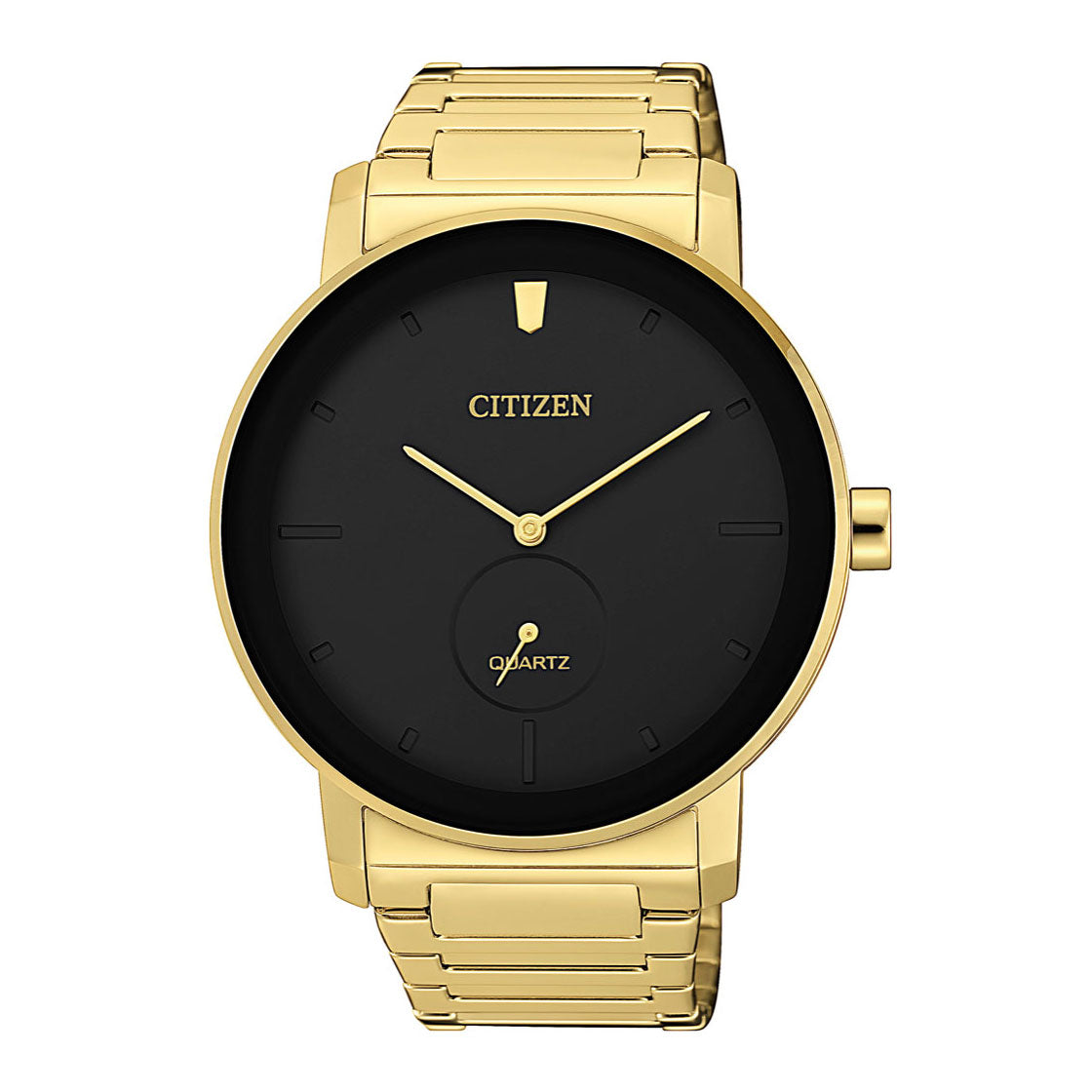 Citizen Quartz BE9182-57E Men’s Dress Watch – 42mm Gold-Tone Stainless Steel Case & Bracelet, Black Dial with Small Seconds, Quartz Movement, 50M Water Resistance