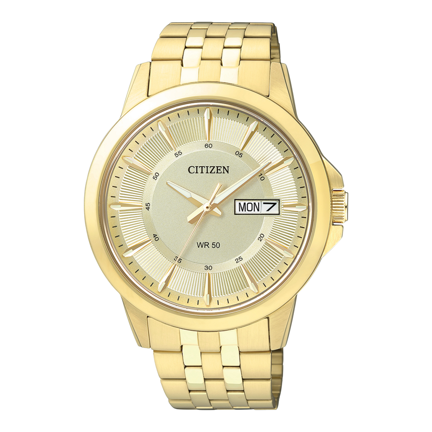 Citizen BF2013-56P — Men's Elegant Gold-Tone Quartz Watch with Champagne Dial