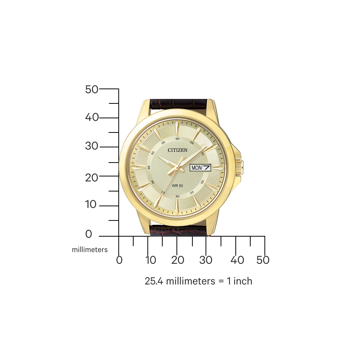 Citizen BF2013-56P — Men's Elegant Gold-Tone Quartz Watch with Champagne Dial