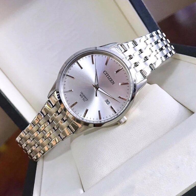 Citizen Quartz Silver Dial Men’s Watch BI5000-87A – 39mm Stainless Steel Case & Bracelet, Date Display, 50M Water Resistance | Luxero Exclusive