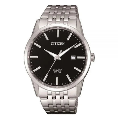 Citizen Quartz Black Dial Stainless Steel Men’s Watch BI5000-87E – 39mm, Caliber G111, Date Display, 50M Water Resistance