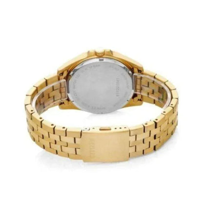 Citizen Quartz BI5052-59E – Men's Gold-Tone Stainless Steel Bracelet Watch with Black Dial & Sapphire Crystal