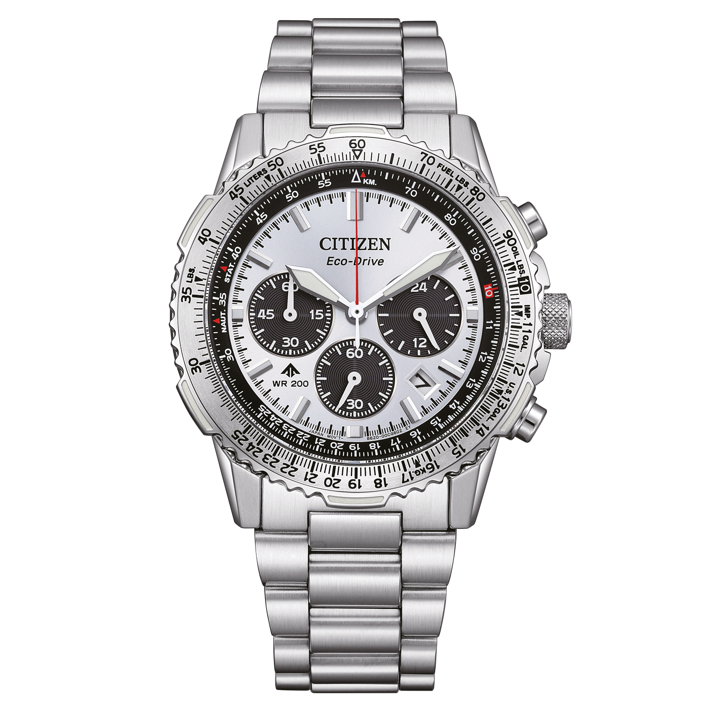 Citizen Promaster Navihawk CA4660-61A – Men's Eco-Drive Chronograph Stainless Steel Watch with Sapphire Crystal & 200M Water Resistance