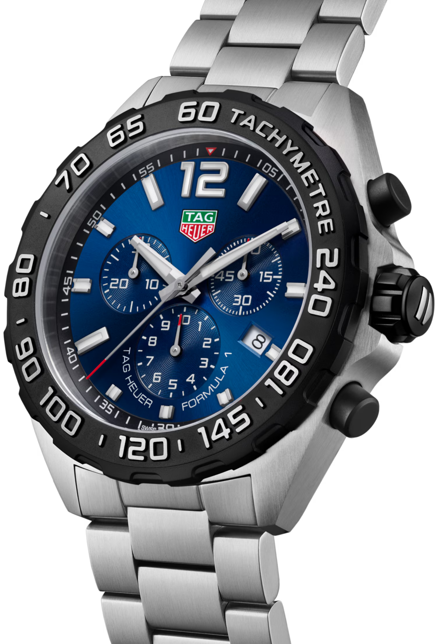 Tag Heuer Formula 1 CAZ101AV.BA0842 Men's 43mm Quartz Chronograph Watch – Blue Dial, Stainless Steel Bracelet, 200M Water Resistance