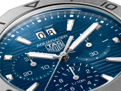Tag Heuer Aquaracer CBP1113.BA0627 Men’s Chronograph 40mm Blue Dial Quartz Watch – Stainless Steel Bracelet, 200M Water Resistant
