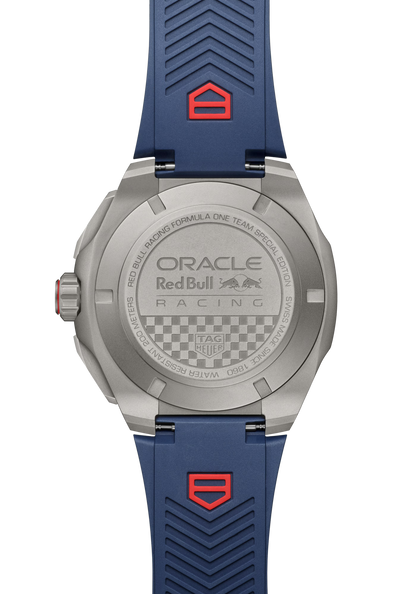 Tag Heuer Formula 1 CBZ2080.FT8091 Red Bull Racing Men's 44mm Automatic Chronograph – Titanium Case, Blue Rubber Strap, 200M