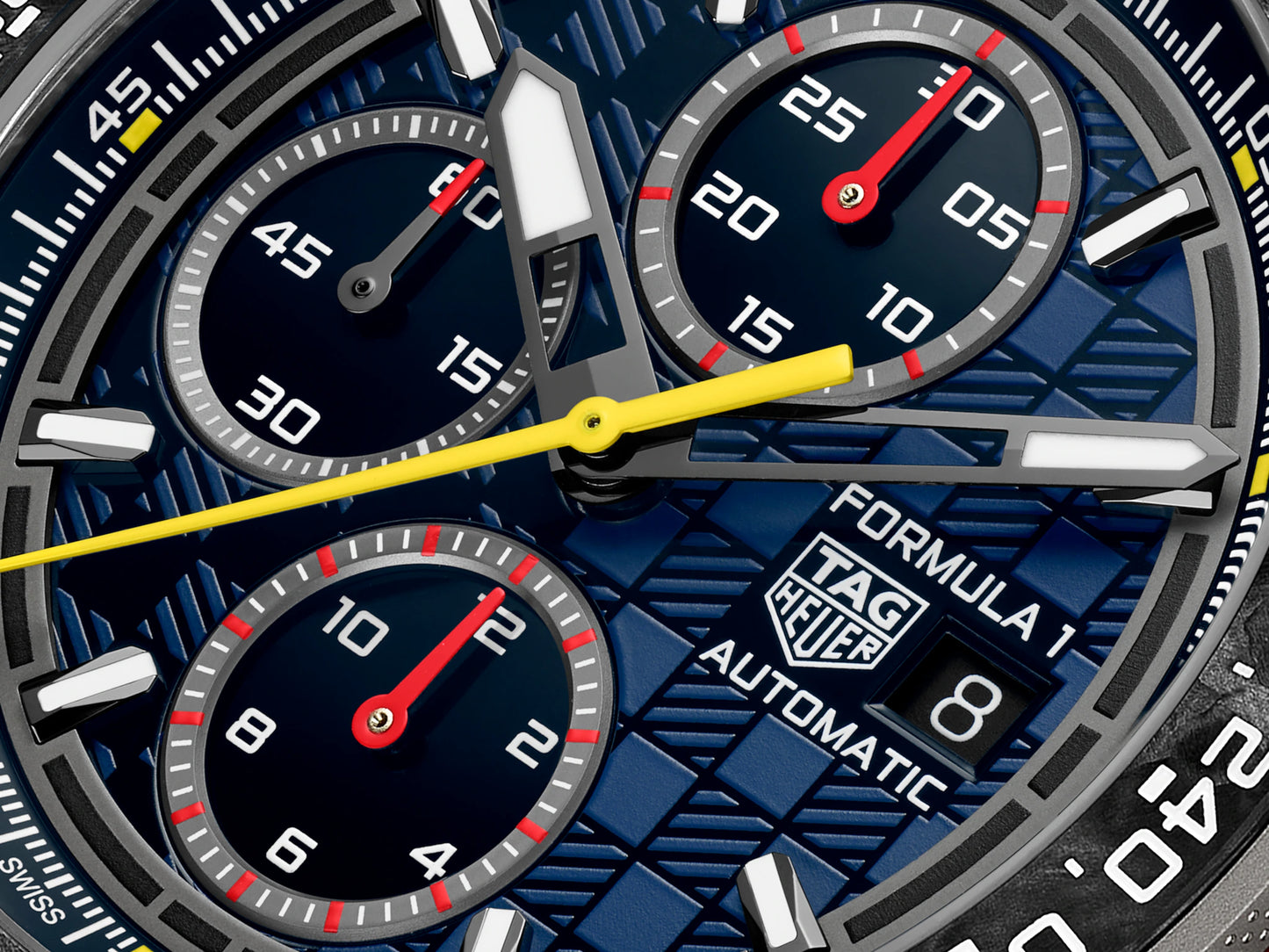Tag Heuer Formula 1 CBZ2080.FT8091 Red Bull Racing Men's 44mm Automatic Chronograph – Titanium Case, Blue Rubber Strap, 200M